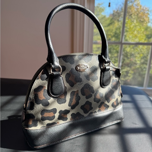 COACH | Mini Cora Ocelot Leopard Satchel - Picture 2 of 9